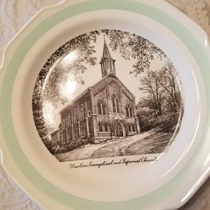 Vintage Lucille S Piper Memory Church Plate- Martini Evangelical & Reform Church